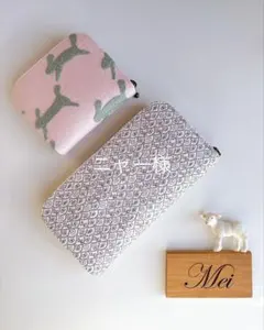 ☆ミナペルホネン☆ラウンドファスナー長財布☆コンパクトウォレット☆ハンドメイド