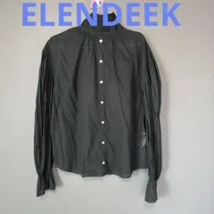 ELEN DEEKリボン付きハイネックシャツ Fサイズ ブラック