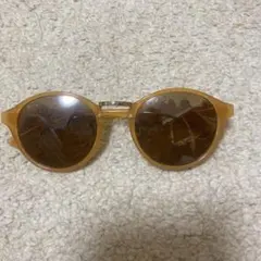 クリアオレンジ ラウンド型サングラス ディズニー