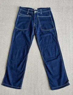 美品Coen ダークブルー ストレートデニム M