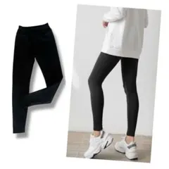 未使用　極暖　レギンス　暖かい　スパッツ　黒　ブラック　パンツ　スキニー