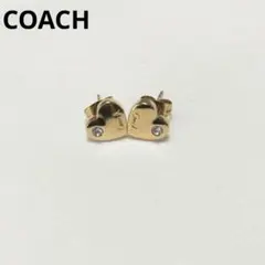 COACH コーチ ハート ピアス ゴールド ラインストーン レディース 両耳のサムネイル