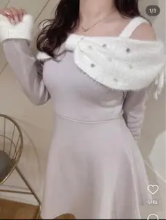 evelyn リボンオフショルミニOP ピンク【即日発送】