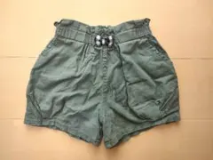 カーキ リボン ショートパンツ 120cm