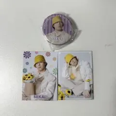 世界　fantastics sunflower 缶バッチ　フォトカ