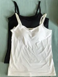 ユニクロ エアリズム ブラトップ キャミソール M2枚セット 白 黒