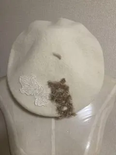 毛100%圧縮ウールのベレー帽