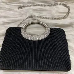 ブラック　パーティーバッグ　クラッチバッグ　結婚式　お呼ばれ