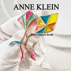 Y832/ANNE KLEIN/希少/カラフル カイト 凧 ゴールドブローチのサムネイル