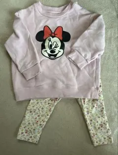 ミニーマウス トレーナー90サイズ　 レギンス80サイズ　まとめ売り