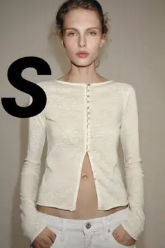 【本日・明日限定】新品タグ付き ZARA 完売 ラスティックシャツ Sのサムネイル