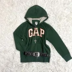 00s y2k GAP ロゴ　フリース　ジップアップパーカー　海外girl
