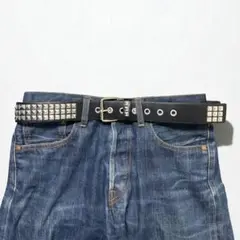 ウエスタンベルト スタッズ y2k 黒 ベルト 古着 ブラック wb107-2