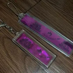 ミセス ゼンジン未到とヴェルトラウム 銀テープ キーホルダー 2個セット ピンク