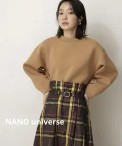 NANO universe 《LB.04》カットダンボールトップス◆キャメル◆F