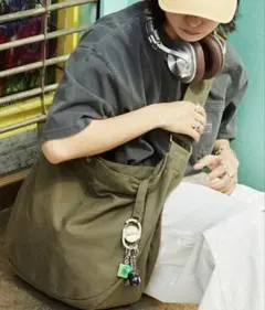 mono-mart ニュースペーパーバッグ Dカン付 ビッグキャンバスショルダー