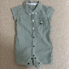 ファミリアfamiliar ストライプ半袖ロンパース 70