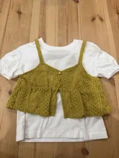 GU イエロー レース トップス 110 2点セット