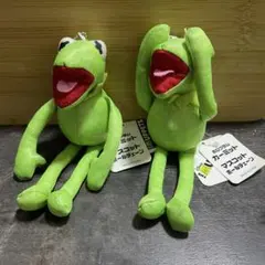 新品未使用 ホログラム カーミット ぬいぐるみ マスコットチャーム 2種 タグ付