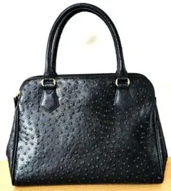 Speranza スペランサ ブラック オーストリッチ風　ハンドバッグ　バック