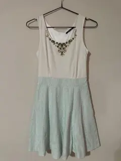 One Way ノースリーブワンピース ホワイト/ミント