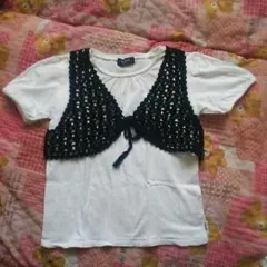 ☆新品タグ付き♪コムサイズムの黒ベストセット♪130センチ