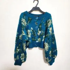 jouetie パターンモヘアライク 2WAYカーディガン 花柄 長袖