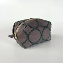 キャラメルポーチ　ミナペルホネン【tambourine】たくさん入るコスメポーチ
