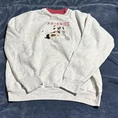 ヴィンテージ　トレーナー　XL 犬猫刺繍　古着