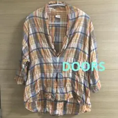 DOORS アーバンリサーチ　シワ加工　七分袖シャツ