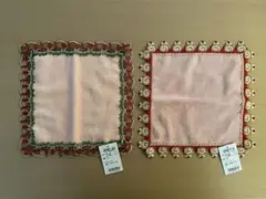 【新品・未使用品】 近沢レース ハンカチ （ナポリタン＆ロールケーキ２枚組）