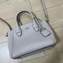 【kate♠︎spade 】2way　ミニサッチェル　ハンドバッグ　カウレザー　白