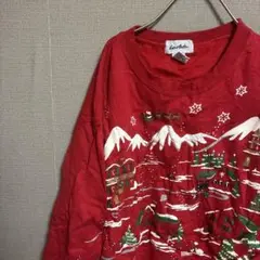 ヴィンテージ　US古着　激カワ　スウェット　トレーナー　刺繍デザイン