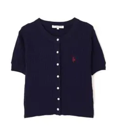 U.S. POLO ASSN. ケーブルニット カーディガン ネイビーのサムネイル