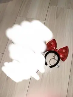 ディズニー ミニーカチューシャキーホルダー