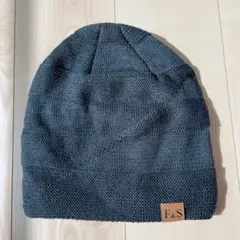 【ネイビー】ニット帽 フリース裏地　防寒対策