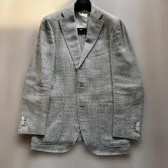 SavileRow×英・Eトーマス生地 ハウンドトゥースジャケット AB7 美品 