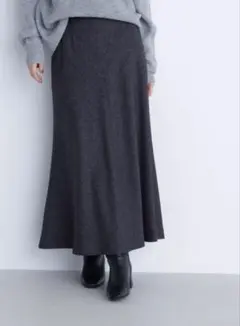 NATURAL BEAUTY BASIC ネップツイードナロースカート