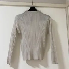 美品 PLEATS PLEASE プリーツプリーズ ハイネックトップス ベージュ