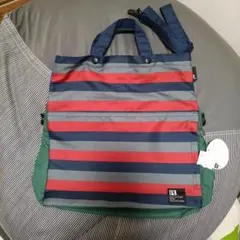 ROOTOTE ストライプナイロントートバッグ
