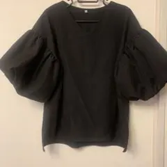 バルーン袖 Vネック シャツ