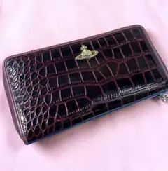 Vivienne Westwood 長財布 クロコ型押し ブルー - メルカリ