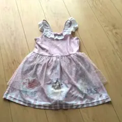 プリンセス柄ピンクキャミソールドレス風水着