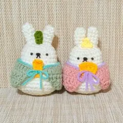 ひなまつり うさぎの雛人形 あみぐるみ