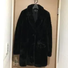 ZARA ファーコート ブラック