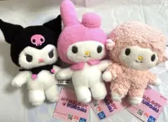 マイメロディ＆クロミ　ぬいぐるみ　マイメロ　クロミ　ピアノ　3種セット