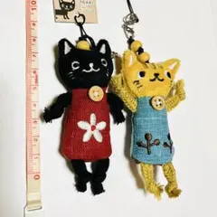 Nagomi Neko Neko★ぬいぐるみストラップ２個セット/ねこ クリーナ