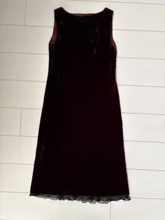 ワインレッド色、結婚式ドレスMサイズ