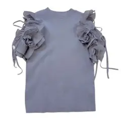 SNIDEL フリル スリーブニット プルオーバー