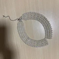 ホワイトパールビーズ ネックレス